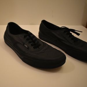 Black leather VANS